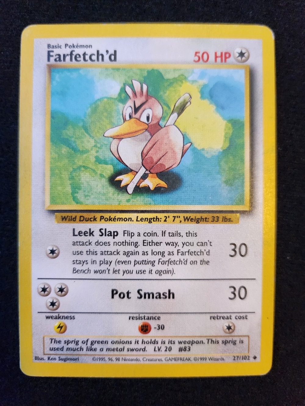 Farfetch'd (027/102) - Original Pokémon Trading Card Game - Base (1999)